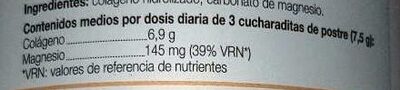 Colágeno con Magnesio sabor neutro - Tableau nutritionnel - es