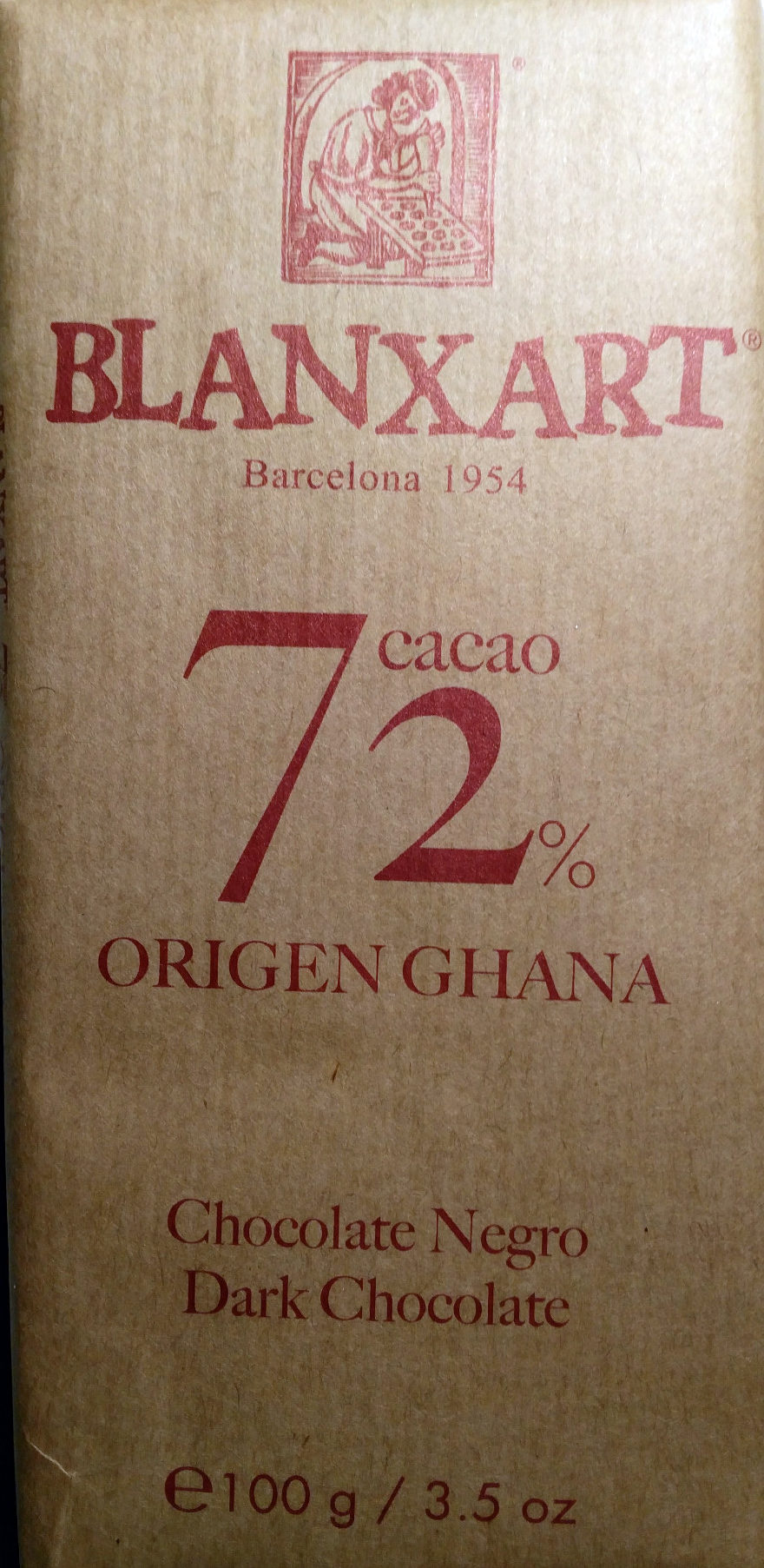 Dark chocolate 72 % Ghana - Producte - en