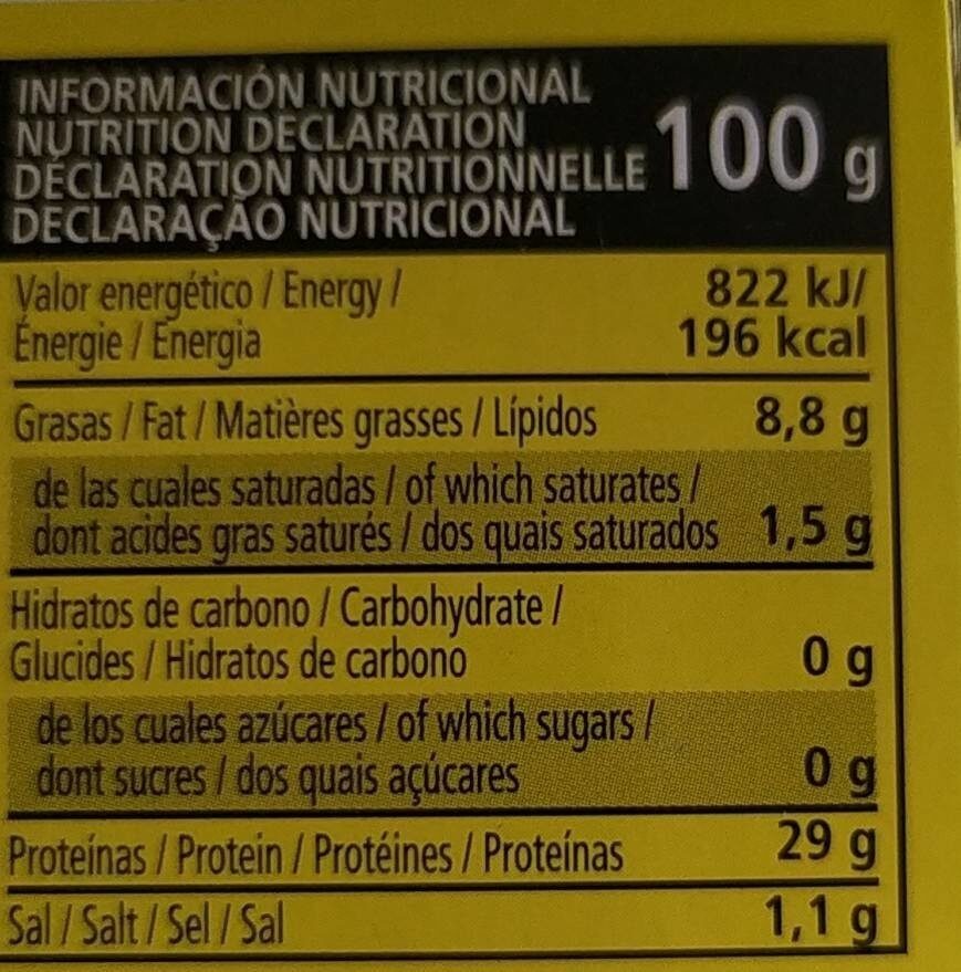 Filete de Melva - Nutrition facts - es
