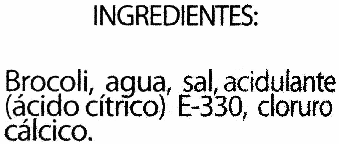 Brocoli primera - Ingredientes