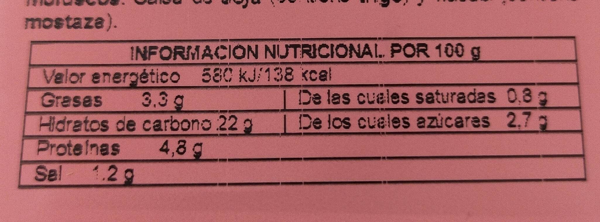Izumi box - Información nutricional