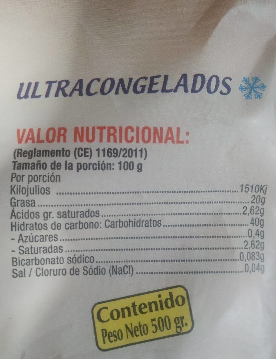 Churros de Juani - Nutrition facts - es