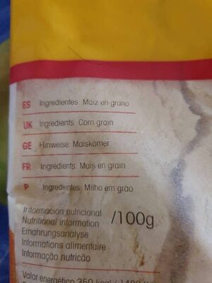 Harina de maíz - Ingredients - es