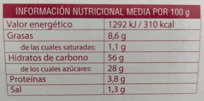 Roscas fritas MUSFI'S - Nutrition facts - es