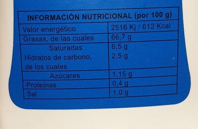 Mayonesa - Nutrition facts - es