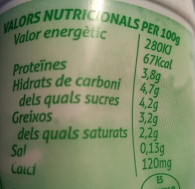 Iogurt Bifidus Natural - Nutrition facts - es