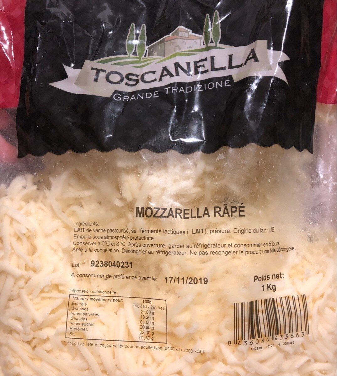 Mozzarella Râpée - Produit