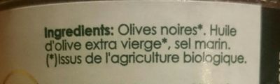 Pâte d'olive - Ingrediënten - fr