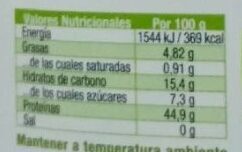 Fideos soja verde - Nutrition facts - es