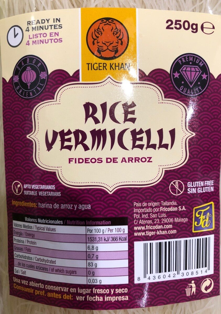 Fideos de arroz vermicelli - Producte - es
