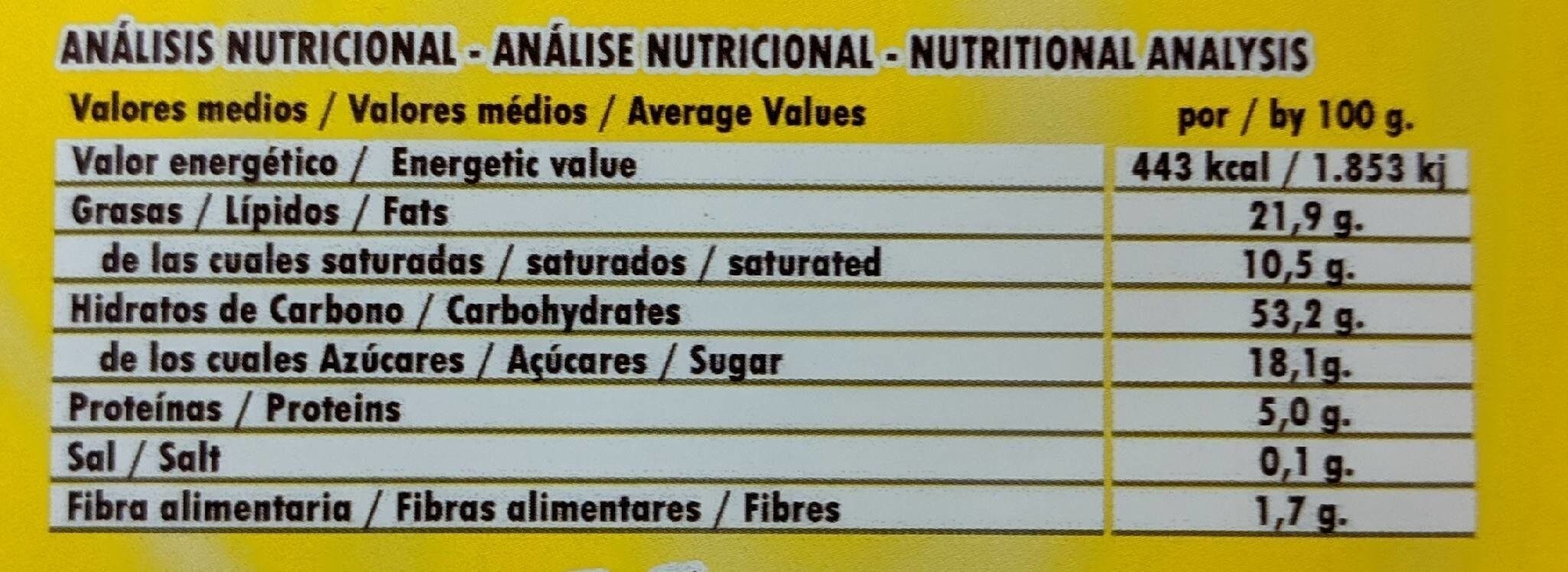 Biscuits Galicia, rosquillas. - Nutrition facts - es