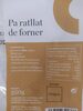 Pa ratllat de forner - Product
