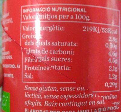 Sofregit - Nutrition facts - es