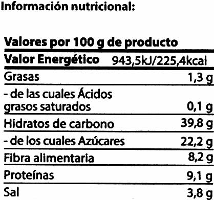 Tomate seco - Nutrition facts - es