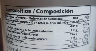 PROTEIN CHOCO CREAM - Nutrition facts - es