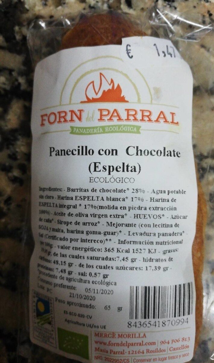 Panecillo con chocolate - Product - es