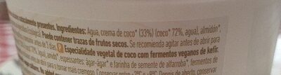 Kefir Bio Coco Natural - Ingredients - es