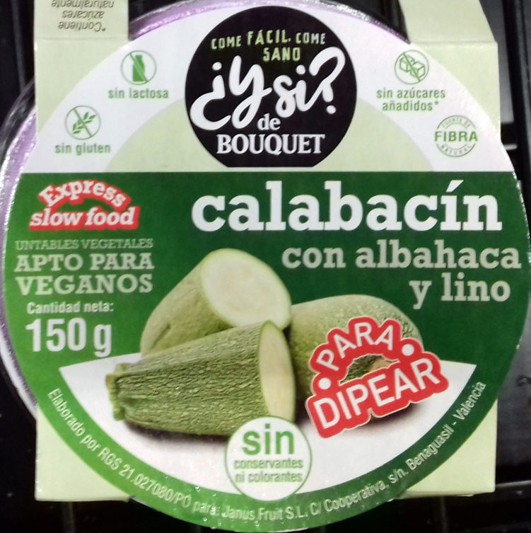 Calabacín con albahaca y lino - Product - es