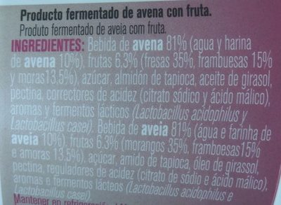 Es Avena. Frutos Rojos - Ingredients - es