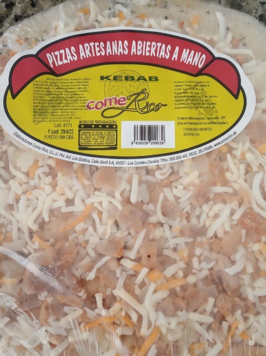pizza kebab - Producte - es