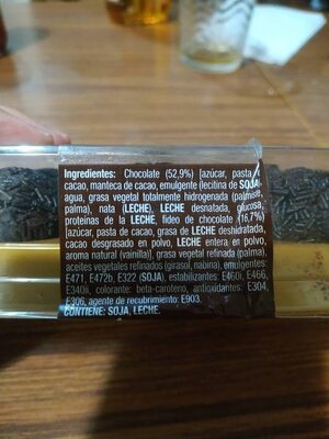 Trufas de chocolate - Ingredients - es