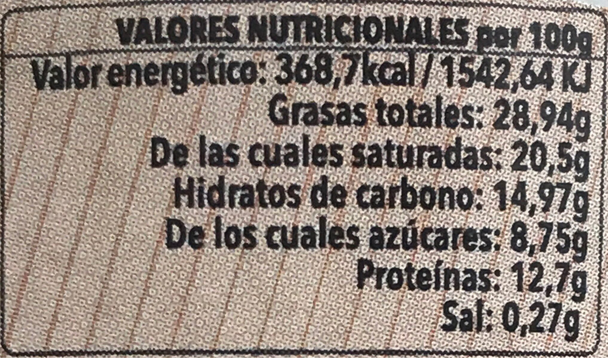 Crema de Queso de Cabra Fundido con Miel - Nutrition facts - es