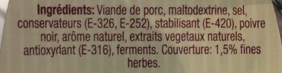 Fuet extra traditionnel - Ingredients - fr