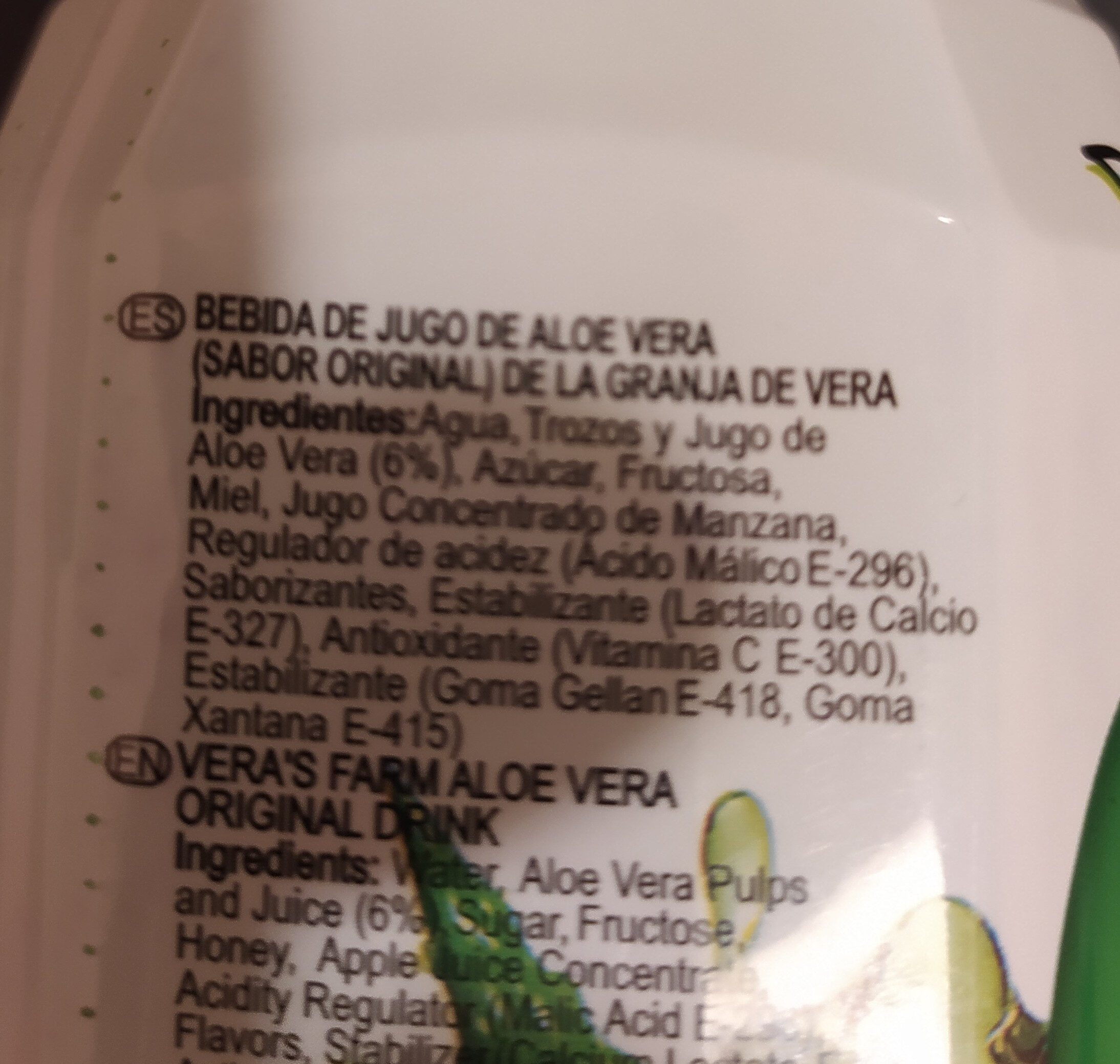 Aloe Vera - Ingredientes