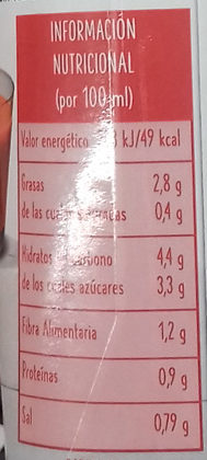Gazpacho ecológico - Nutrition facts - es