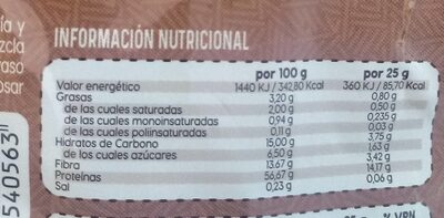 Batido choco avellanas - Nutrition facts - es