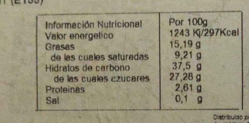 Mochi de chocolate - Informació nutricional - ar