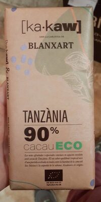 Chocolate Tanzania 90% - Producto