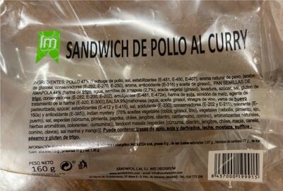 Sandwich de pollo al curry - Product - es