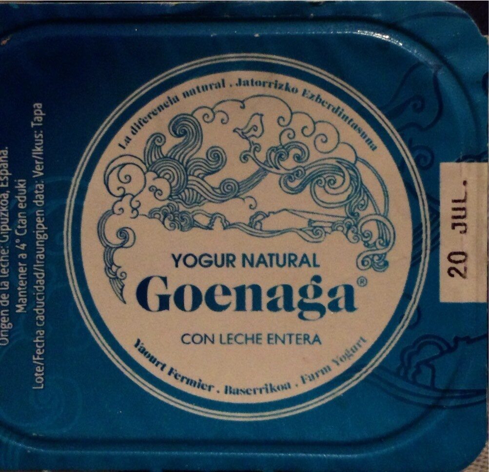 Yogur natural Goenaga - Nutrition facts - es