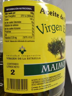 Aceite Oliva V/E - Ingrediënten - es