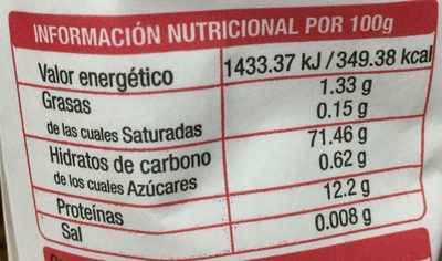 Harina de Fuerza 1kg - Información nutricional