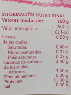 Queso fresco desnatado de Sieso - Nutrition facts - es