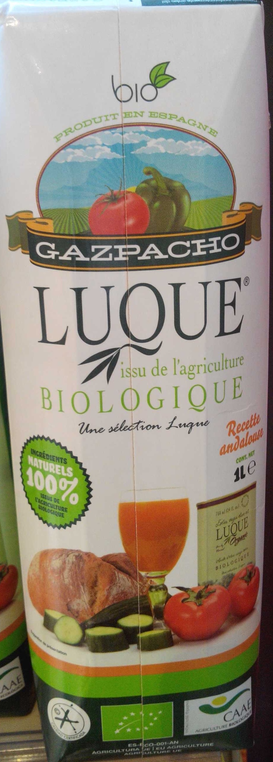 Gazpacho issu de l'agriculture biologique - Product - fr