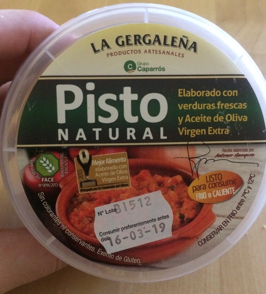 Pisto natural - Produit