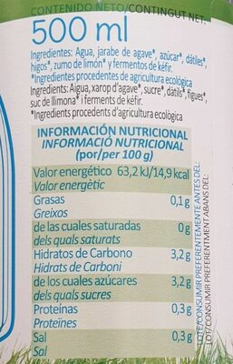 Kefir - Informació nutricional - fr