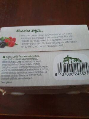 Yogurt ecológico Kefir 14 con frutas del bosque - Ingredients - es