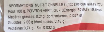 Poivron vert - Ingredients - fr