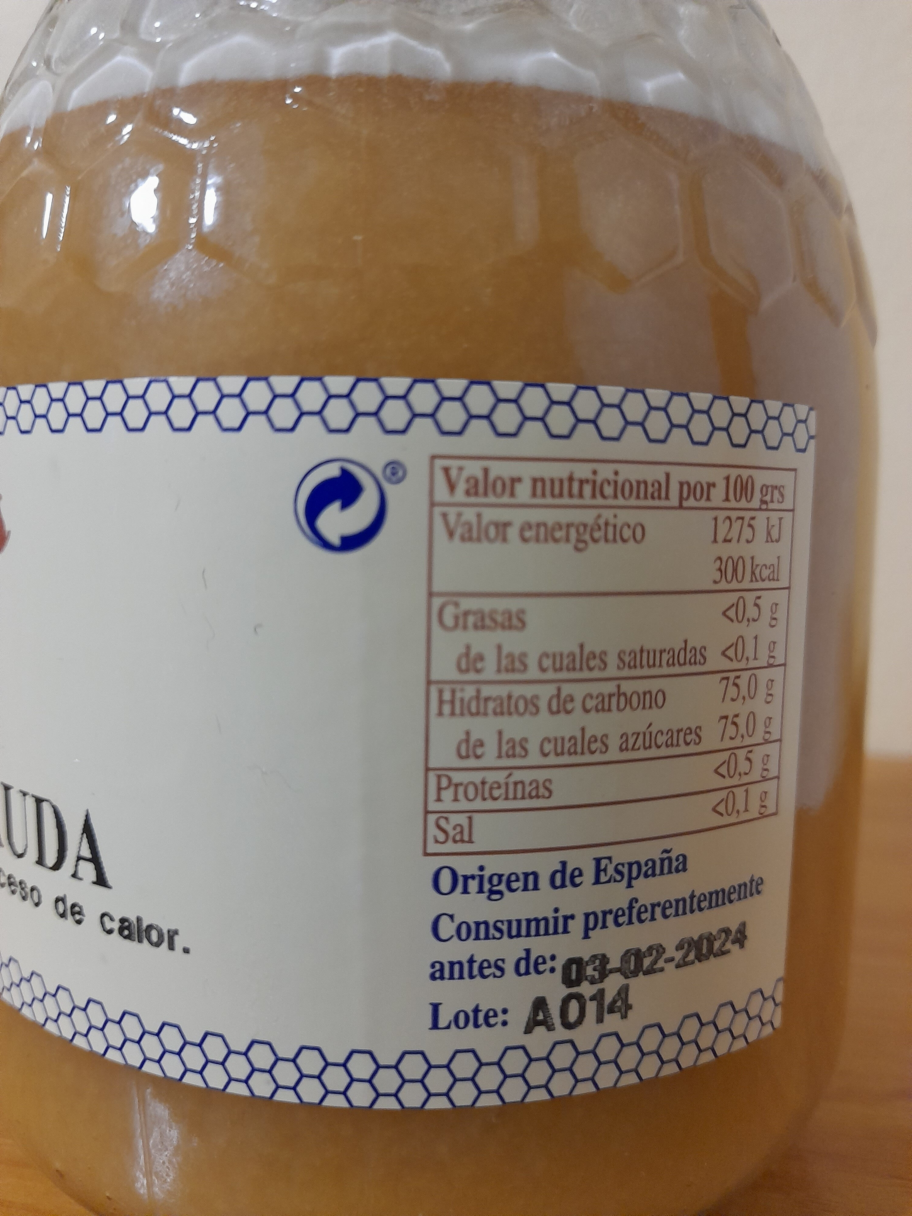 Miel de eucalipto cruda - Recycling instructions and/or packaging information - es