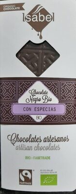 Chocolate negro bio con especias - Producto