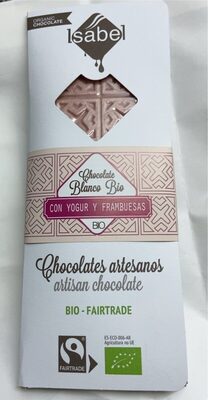 Chocolate blanco bio con yogurt y frambuesas - Product - es