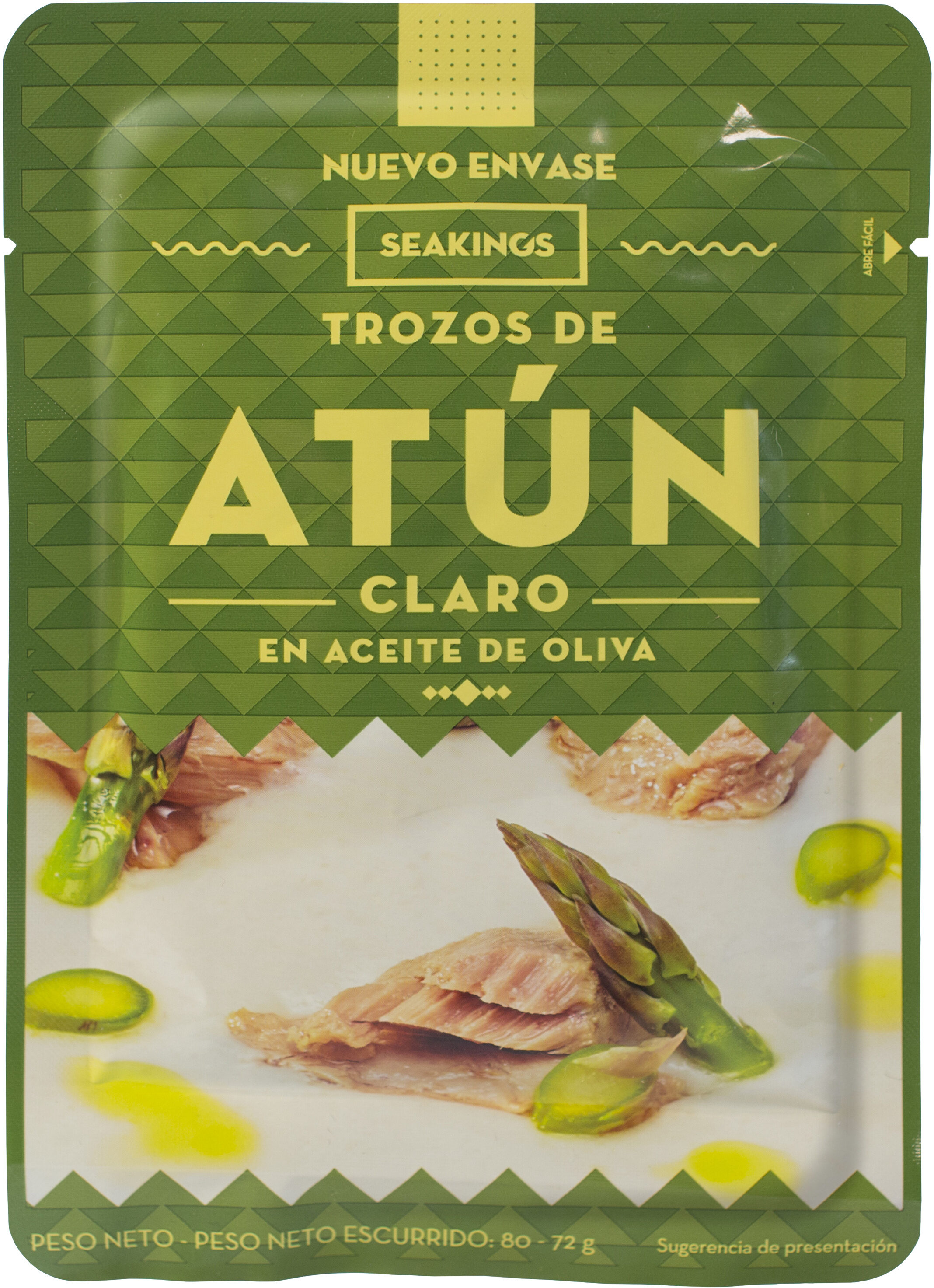 Trozo de atún claro en aceite de oliva - Información nutricional