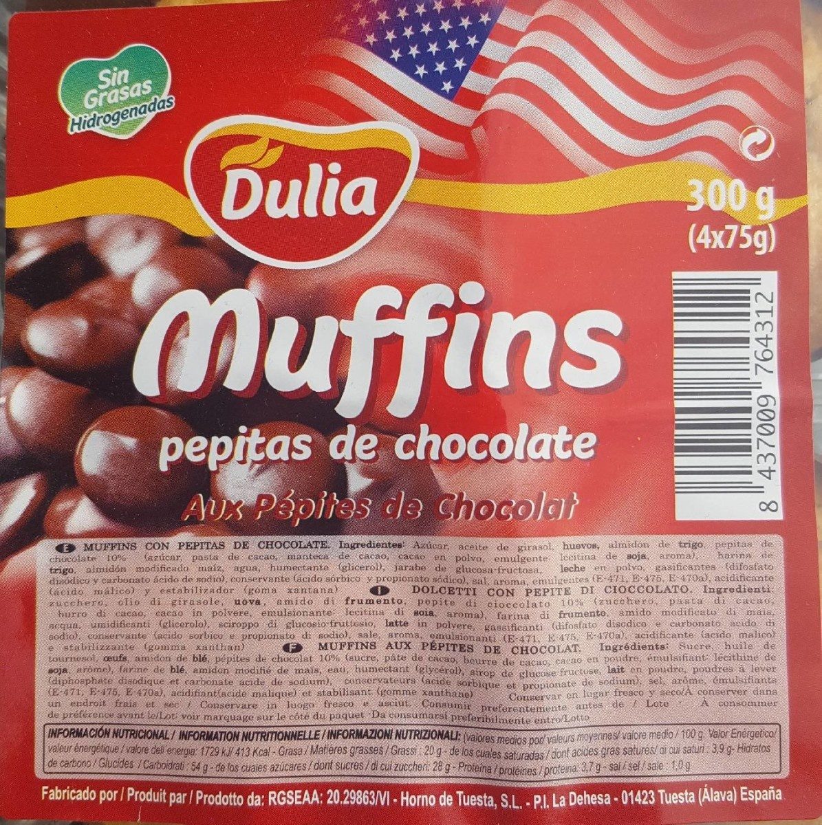 Muffins pépites de chocolat - Produit