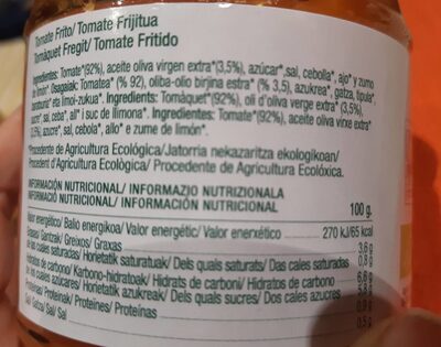 Tomate Frito - Ingredients