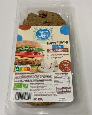 Happyburger tofu champignon - Product - fr