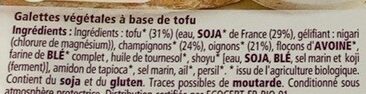 Happyburger tofu champignon - Ingredients - fr